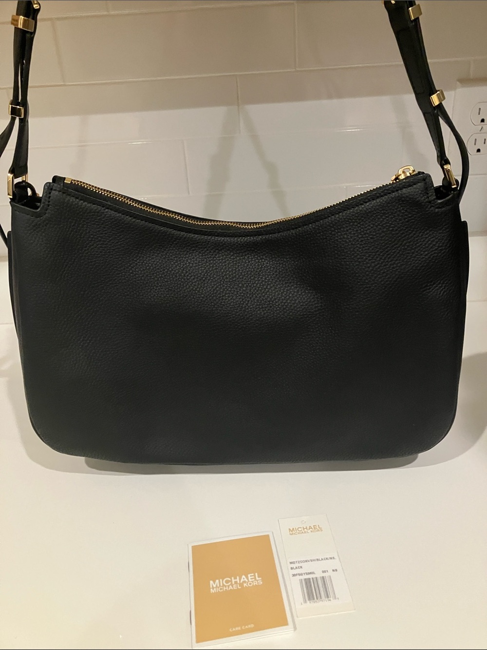 MICHAEL MICHAEL KORS Nolita Medium Pebbled Leather Shoulder Bag Retails $299.50 - Picture 6 of 14